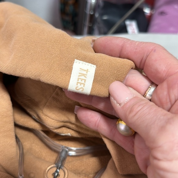 Tkees NWT Core Hoodie in Toast Size XS - Picture 10 of 12